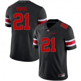 Jayden Bonsu #21 Ohio State Buckeyes Authentic NCAA Football Jersey - Black Out Men 43815-618