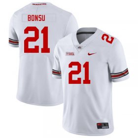 Jayden Bonsu #21 Ohio State Buckeyes Authentic College Football Jersey - White Men 99198-344