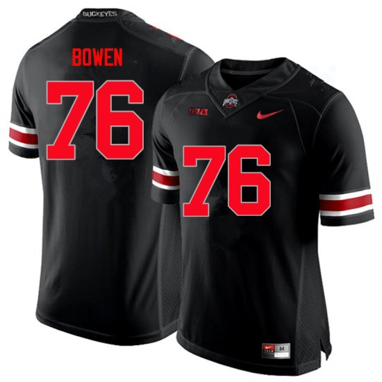 Branden Bowen #76 Ohio State Buckeyes University Embroidery Official Football Jersey -Black Men 41327-767