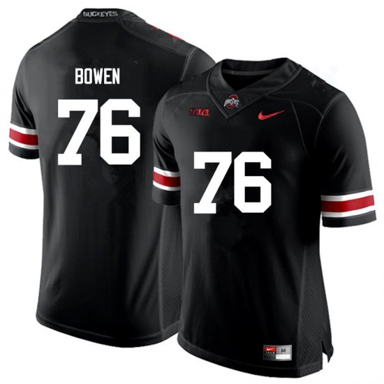 Branden Bowen #76 Ohio State Buckeyes University Embroidery Official Football Jersey -Black Men 48098-294