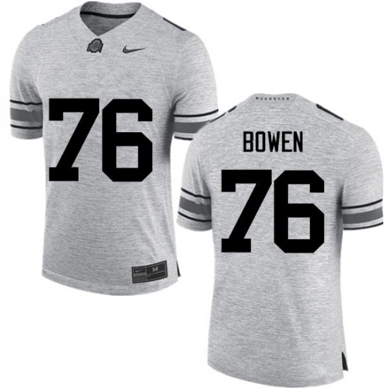 Branden Bowen #76 Ohio State Buckeyes University Embroidery Official Football Jersey -Gray Men 50669-921