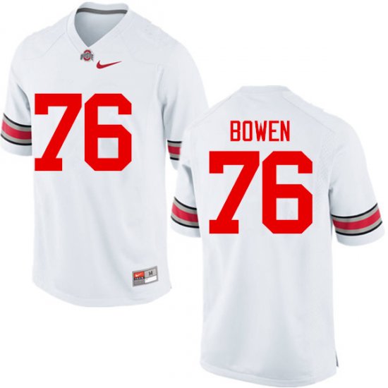 Branden Bowen #76 Ohio State Buckeyes University Embroidery Official Football Jersey -White Men 85091-559