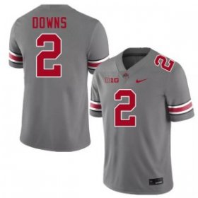 Caleb Downs #2 Ohio State Buckeyes Authentic College Football Jersey - Gray Men 46404-621