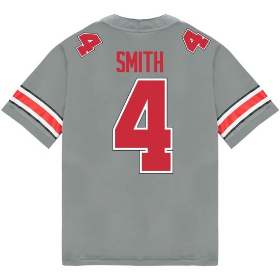 Jeremiah Smith #4 Ohio State Buckeyes Authentic College Football Jersey - Gray Men 76172-414