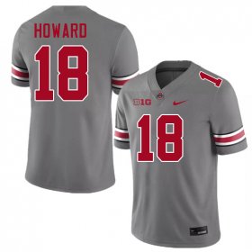 Will Howard #18 Ohio State Buckeyes Stylish High School Football Jersey - Gray Men 10326-180