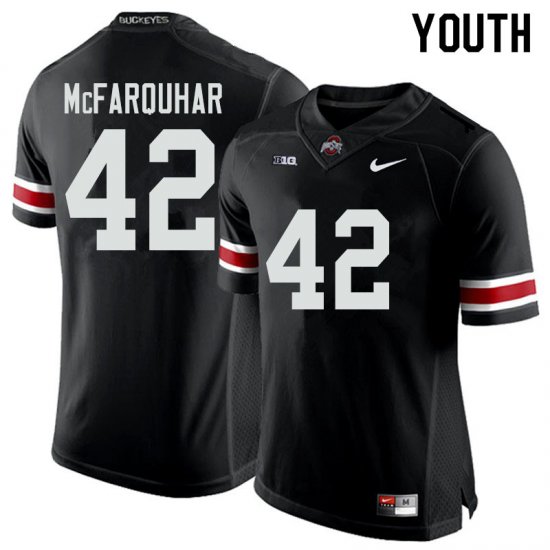 Lloyd McFarquhar #42 Ohio State Buckeyes University Embroidery Official Football Jersey -Black Youth 84435-383