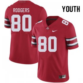 Bryson Rodgers #80 Ohio State Buckeyes Stylish College Football Jersey - Red Youth 79797-228