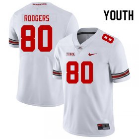 Bryson Rodgers #80 Ohio State Buckeyes Authentic NCAA Football Jersey - White Youth 62219-412