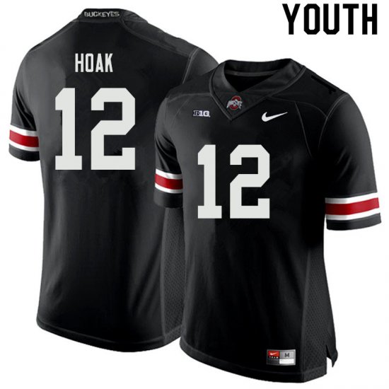 Gunnar Hoak #12 Ohio State Buckeyes University Embroidery Official Football Jersey -Black Youth 68421-552